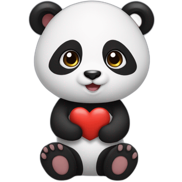 Panda heart emoji