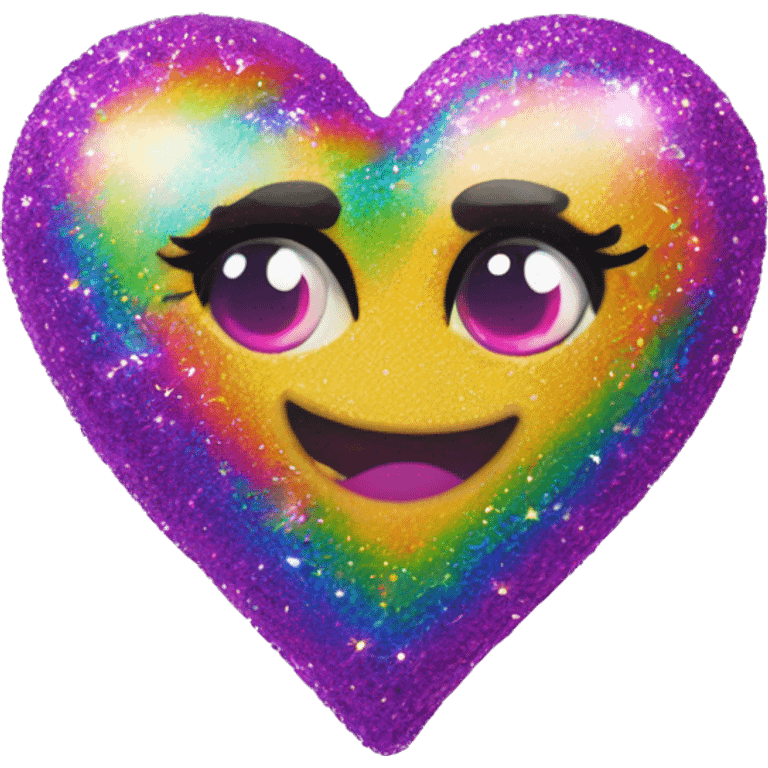 lisa frank glitter heart emoji