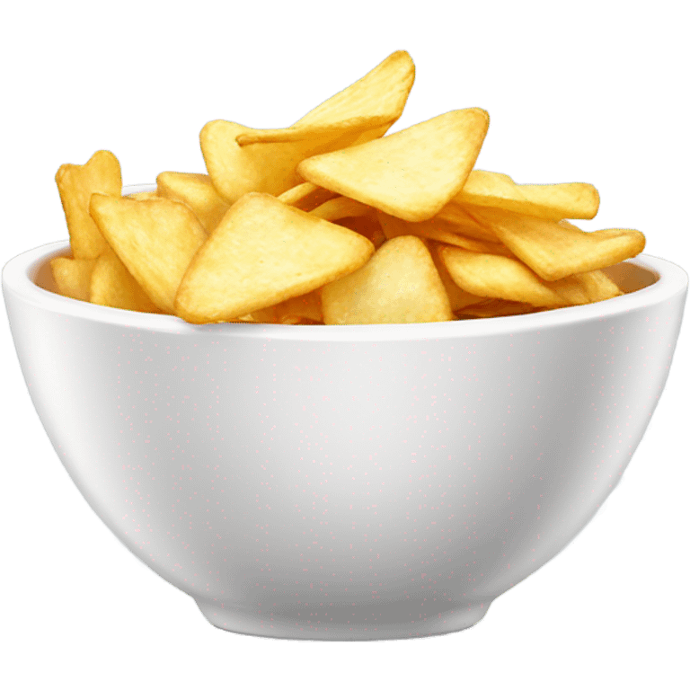 Chips in a white bowl  emoji