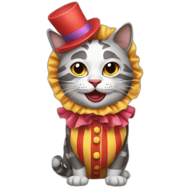 cat in a clown costume emoji