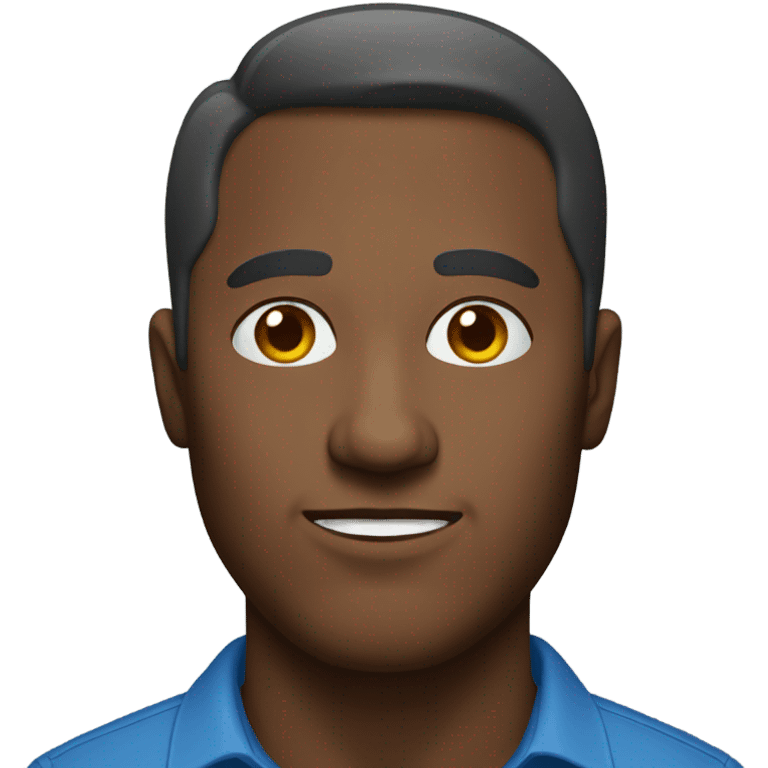 blue shirt portrait of man emoji