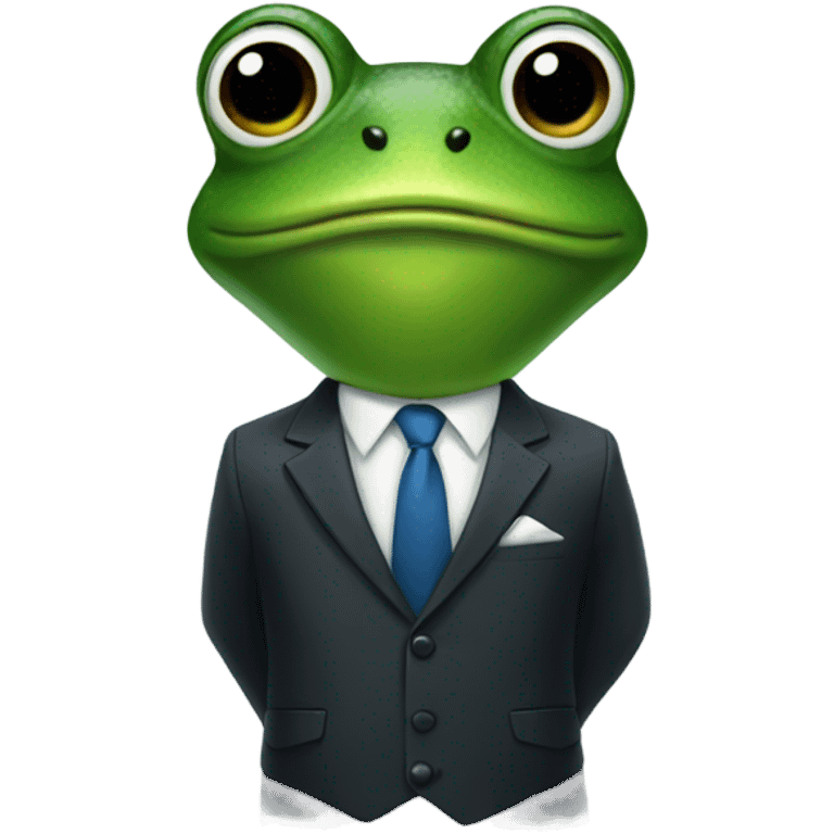 Frog in suit emoji