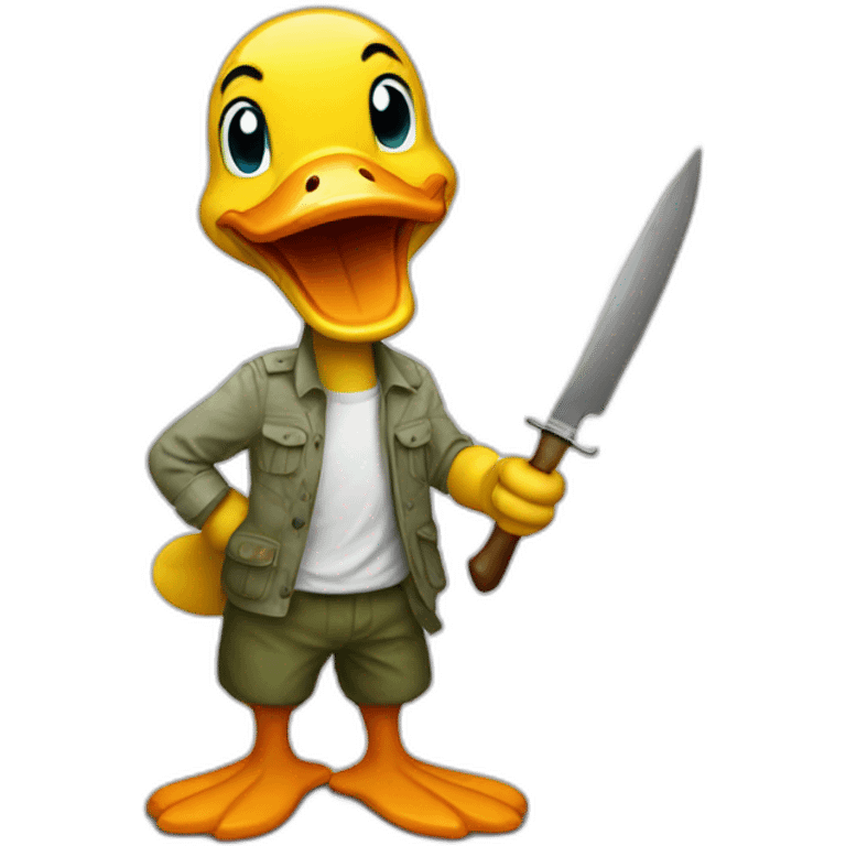 duck-with-knife emoji