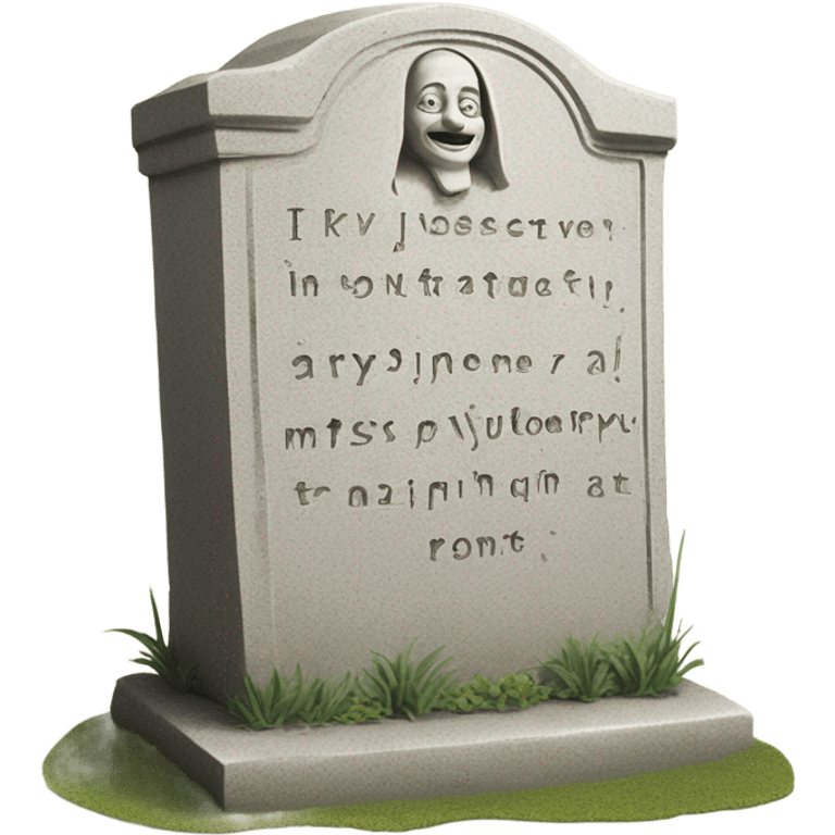 Funny grave stone emoji