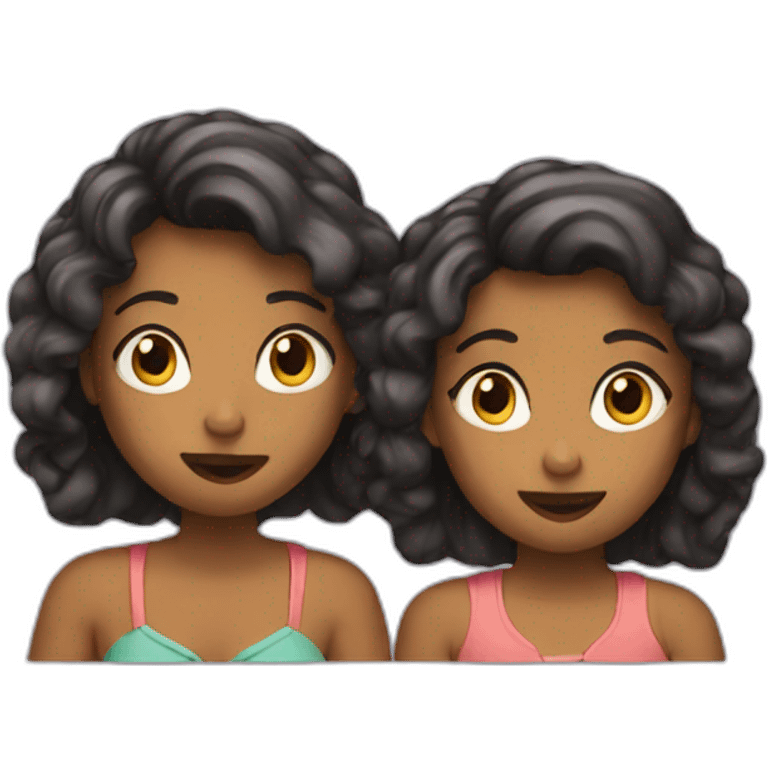 Two girls gossiping emoji