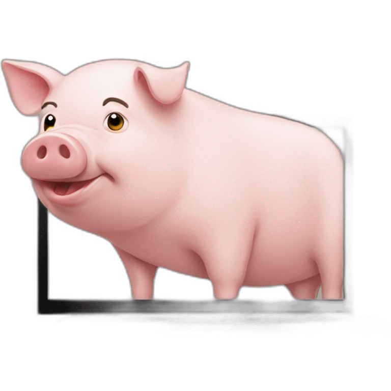 pig on computer emoji