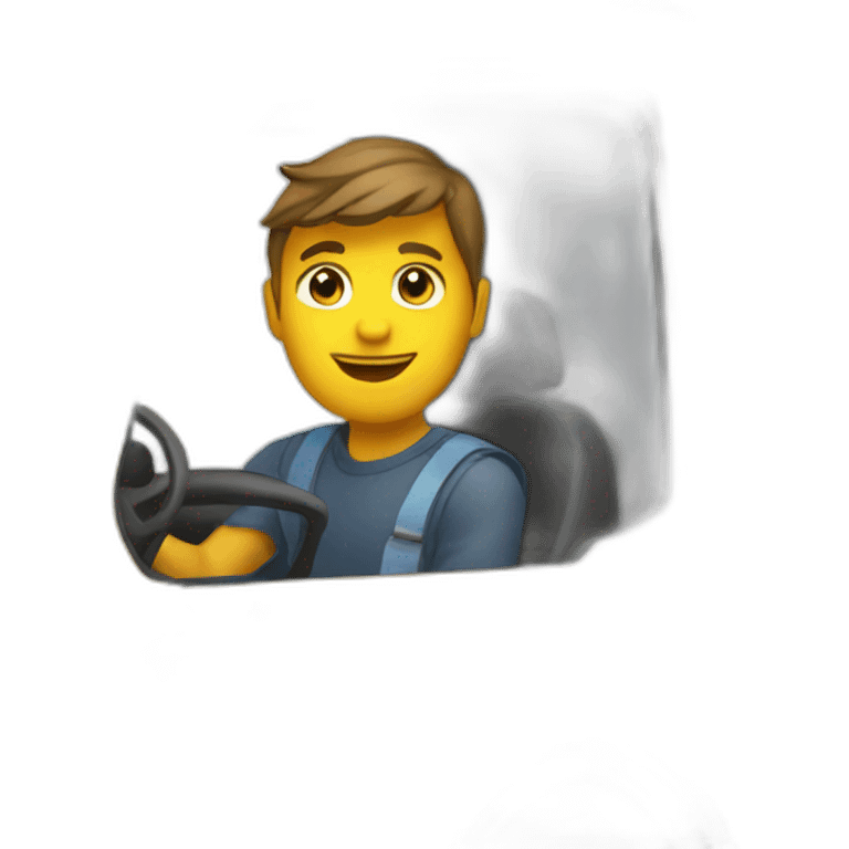 driver with truck emoji emoji