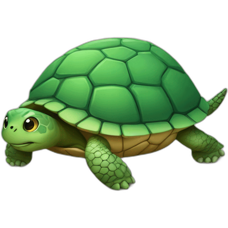 Chat sur une tortue emoji