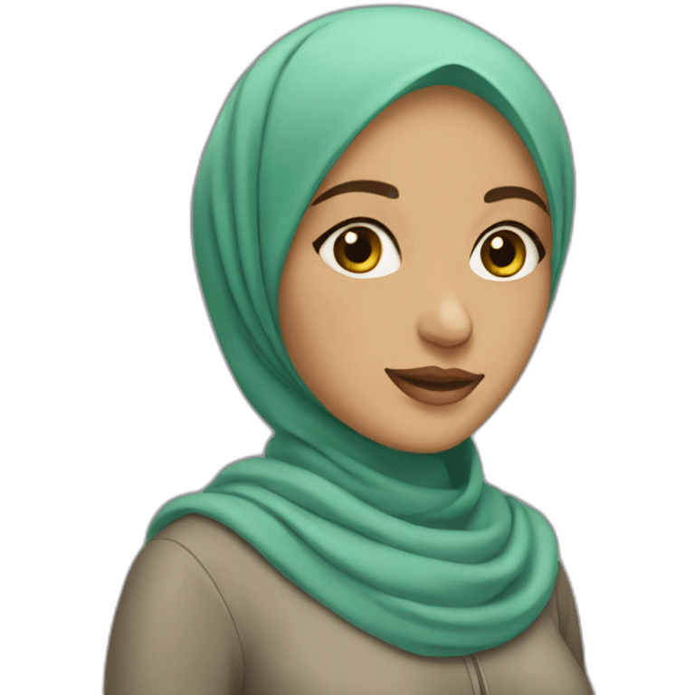 Fair Hijabi girl  emoji