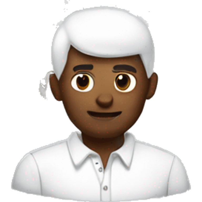 MAN DRESSED IN WHITE SHIRT WITH SHEEP'S HEAD emoji