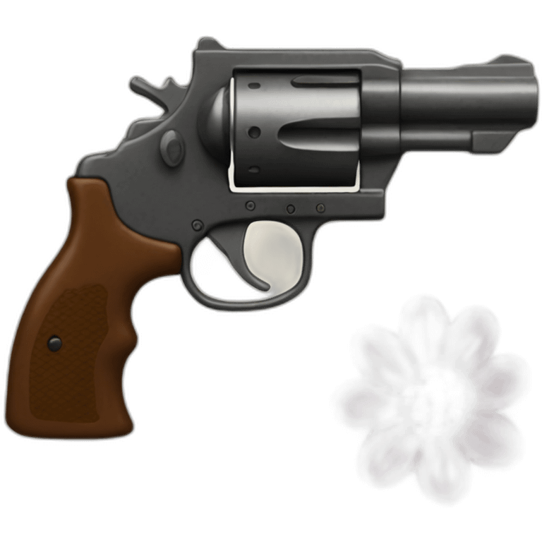 Gun flower emoji