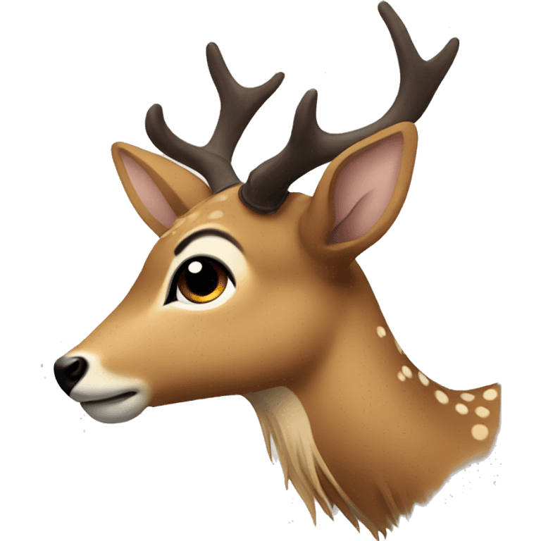 deer with emo hair emoji