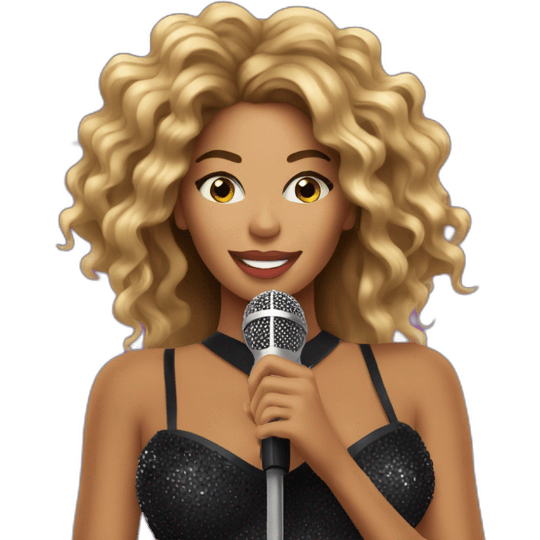 Concert beyoncé singing in mic emoji