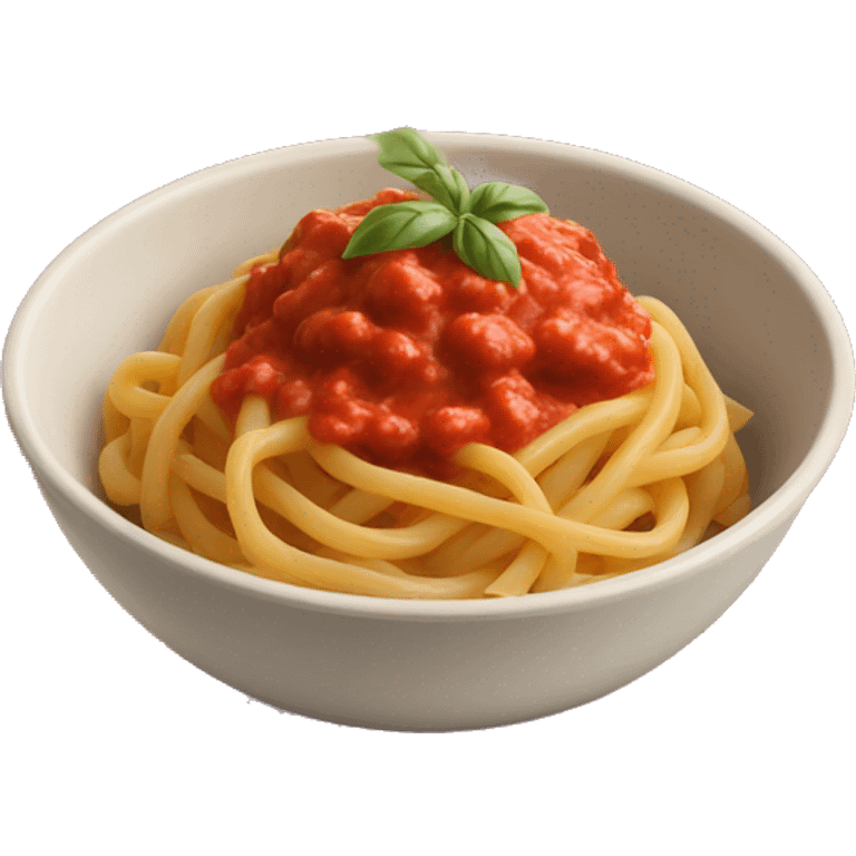 pasta with red sauce in a bowl  emoji