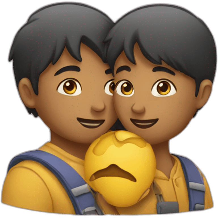 Deux personnes qui s'embrassent emoji