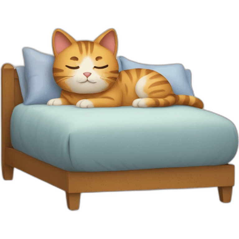 Cat in bed emoji