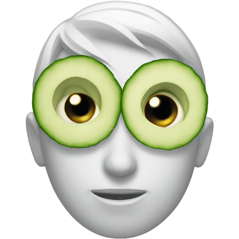 Face with cucumber emoji