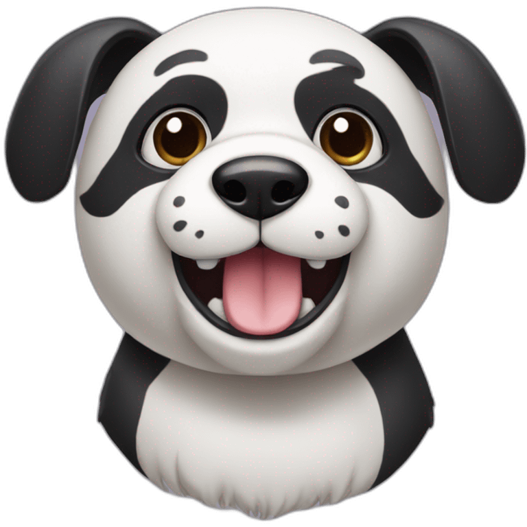 Dog with panda's head emoji