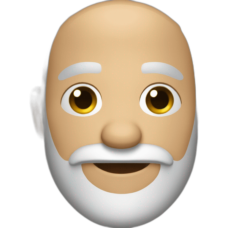 Create emoji with a slightly rounded head, a slightly gray beard, dark hair with a little baldness on the sides, dark brown eyes. I want a thumbs up emoji.  emoji