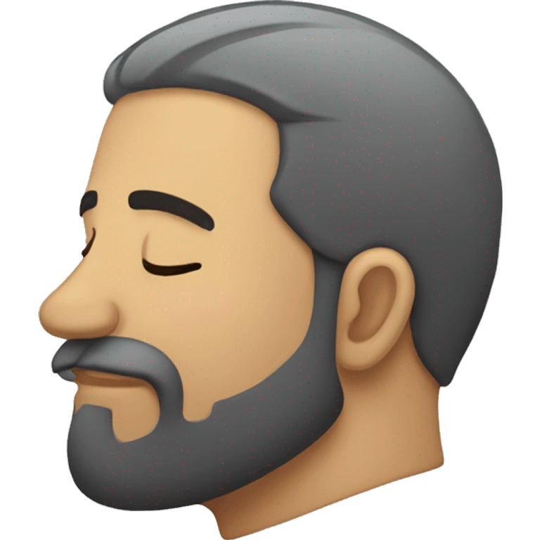 Man with beard sleeping emoji