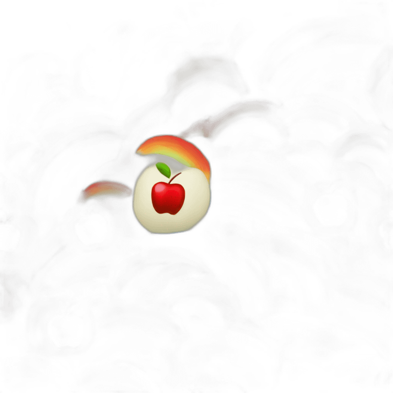 rainbow colors apple without face emoji