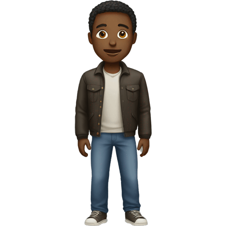 Black man standing emoji