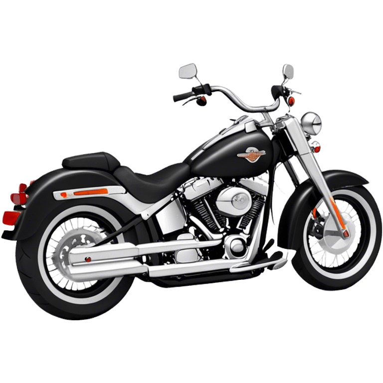 Harley-Davidson Cruiser - Harley-Davidson Softail (Model Year: 2021) (Iconic colour: Black) emoji