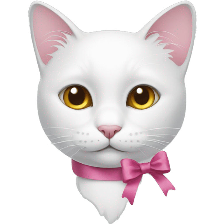 White cat ribbon  emoji