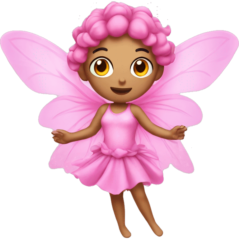 Pink fairy with dust emoji