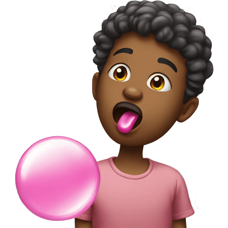 Blowing bubble gum emoji