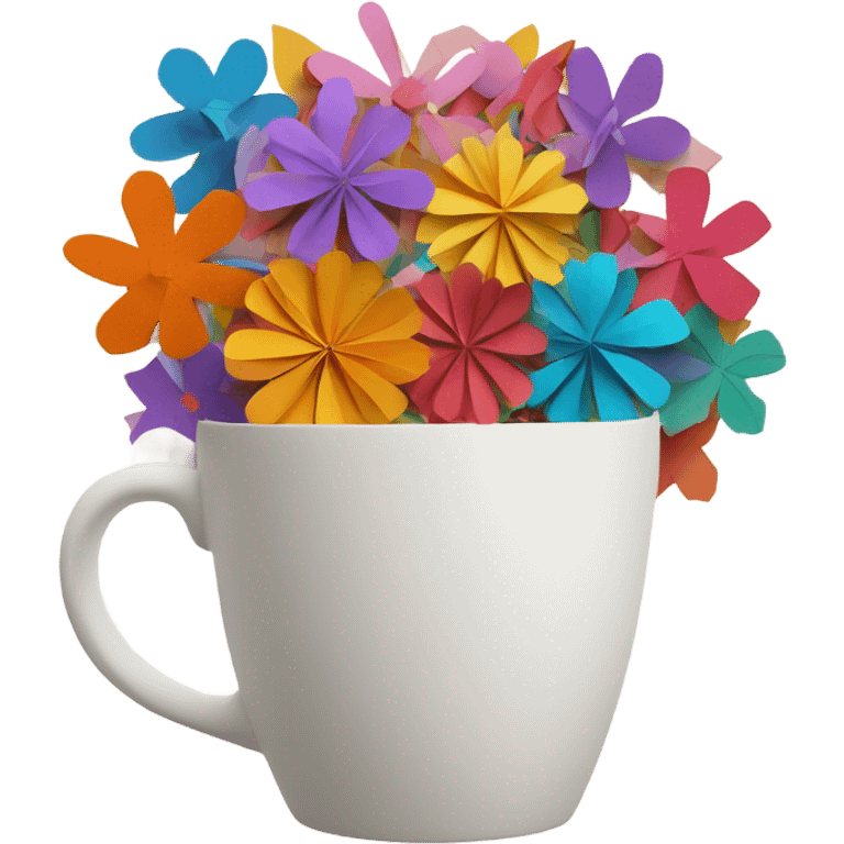 Cup paper flower emoji