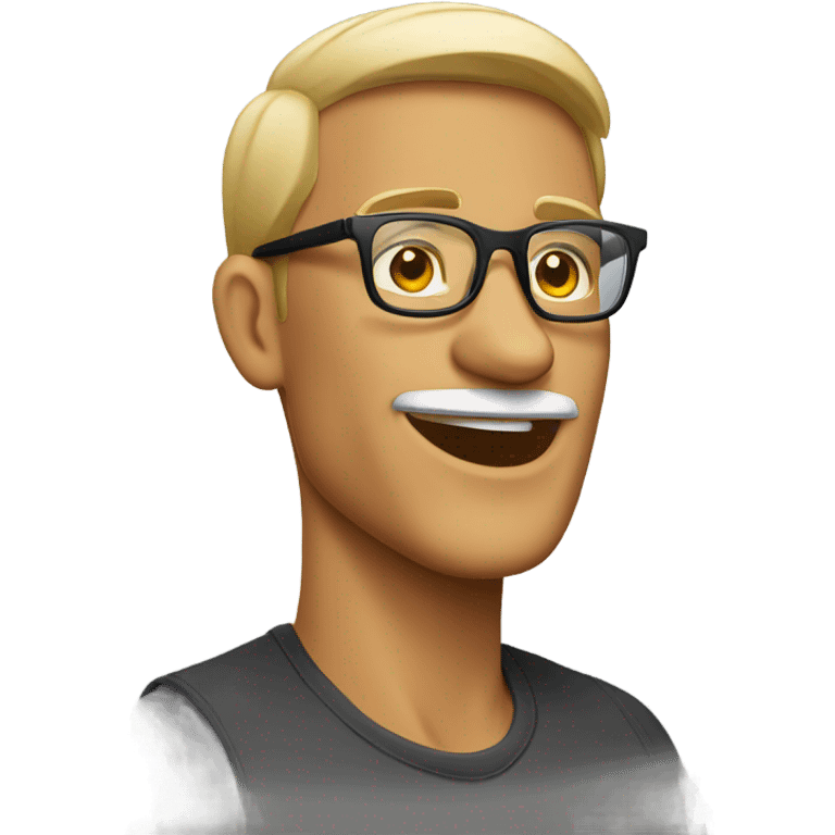 guy using glasses with polarized lens emoji