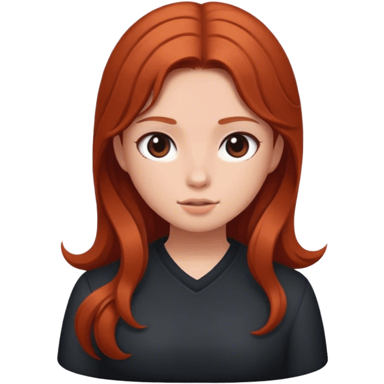 Dark ginger hair girl emoji