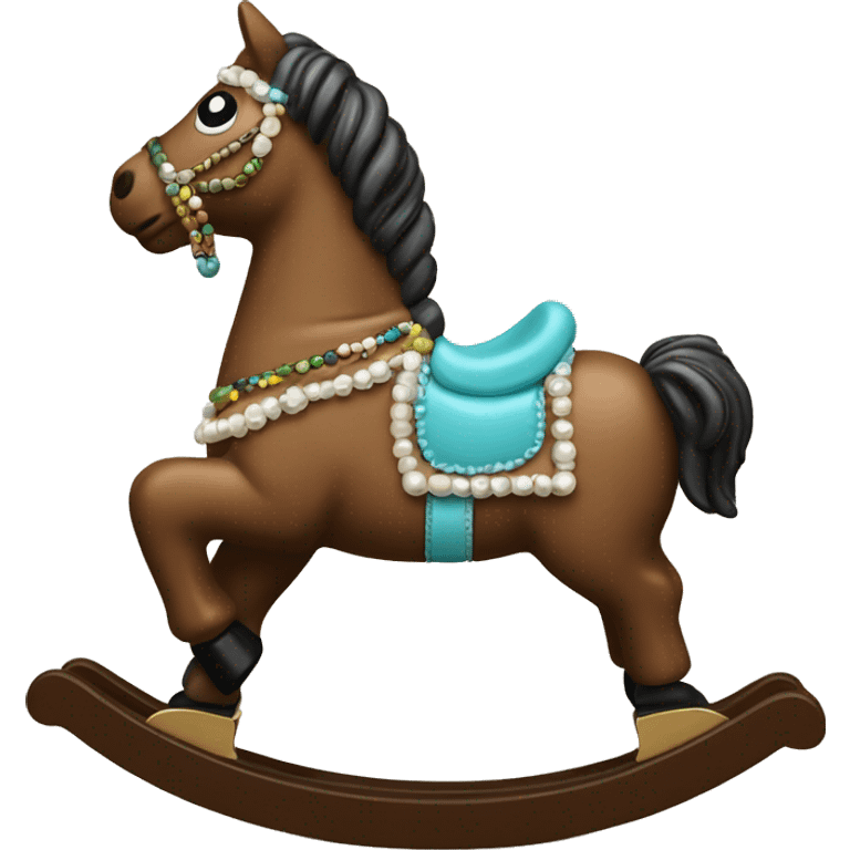 Bead on rocking horse emoji