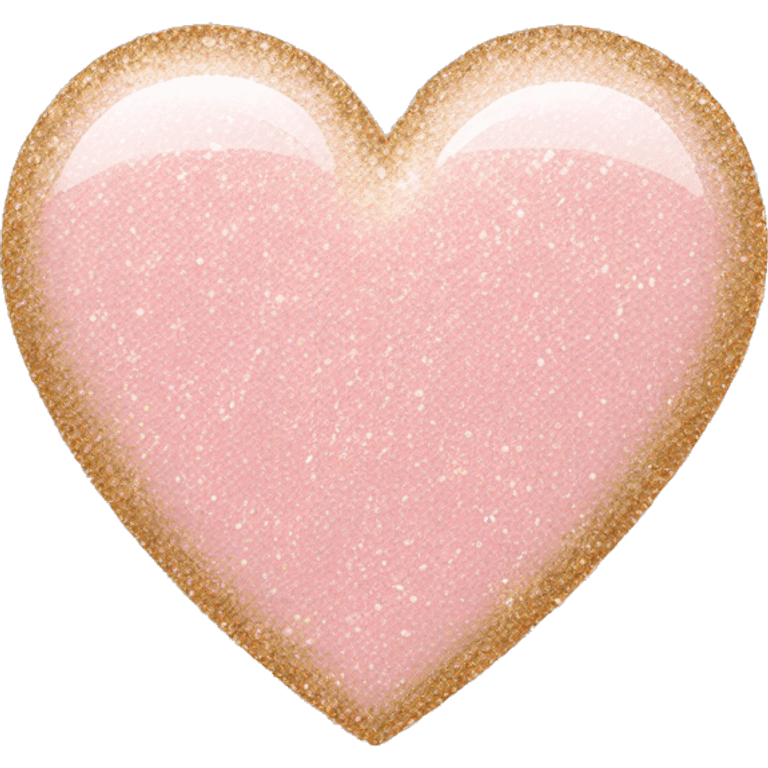 Blush pink glitter heart emoji