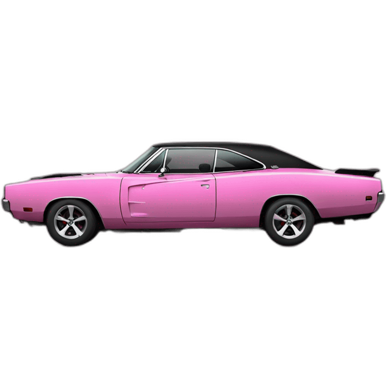 dodge-charger-pink black emoji