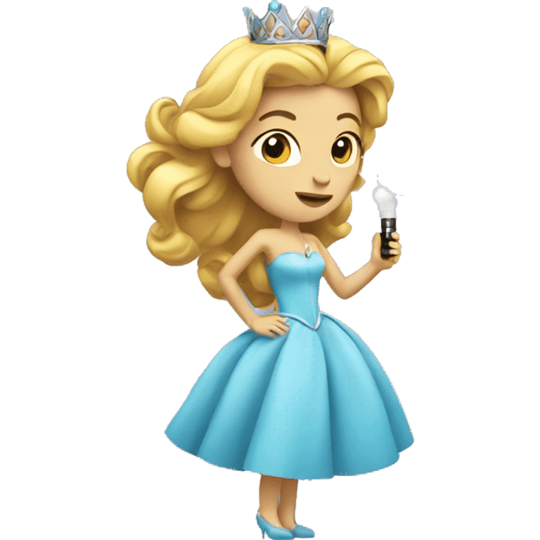 Princess with a vape emoji