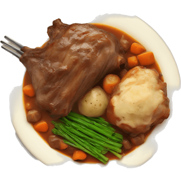 Lamb shank dinner  emoji