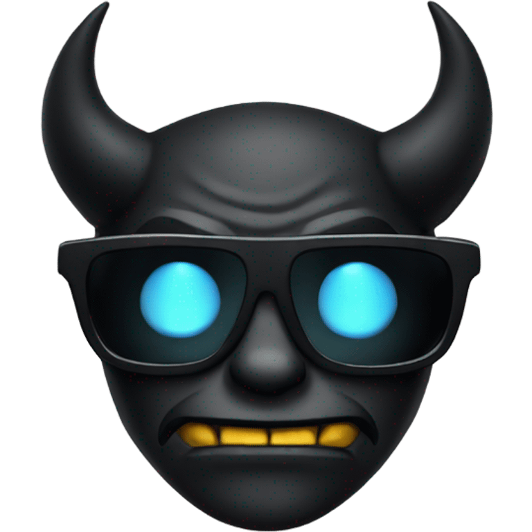 Black demon with sunglasses  emoji