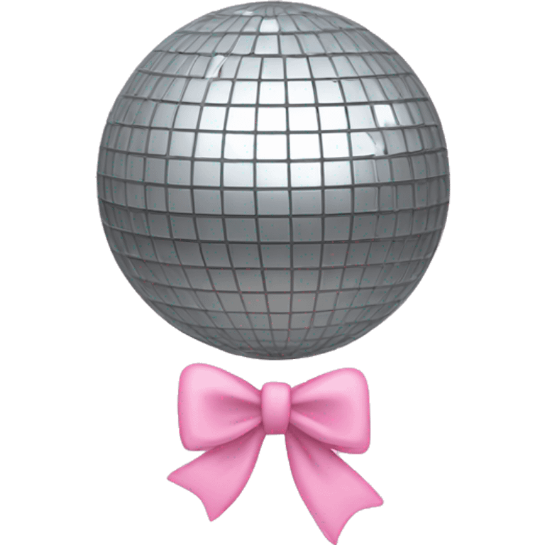 Discoball with a light pink bow emoji