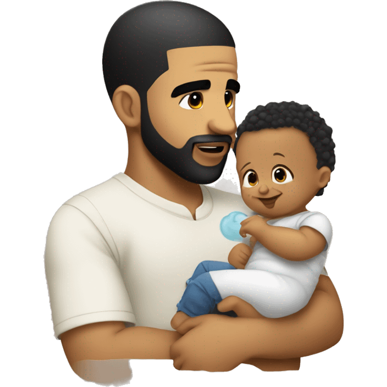 Drake with a baby nuknuk emoji