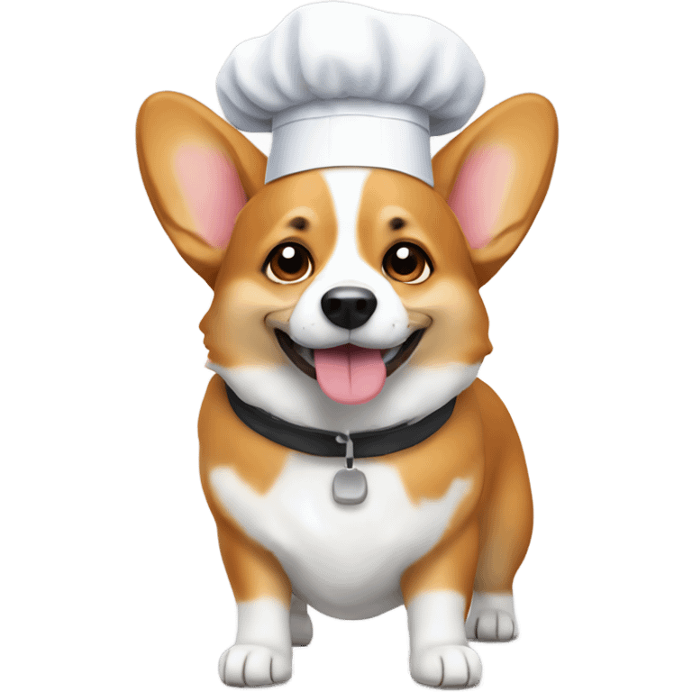 Corgi with chef hat emoji