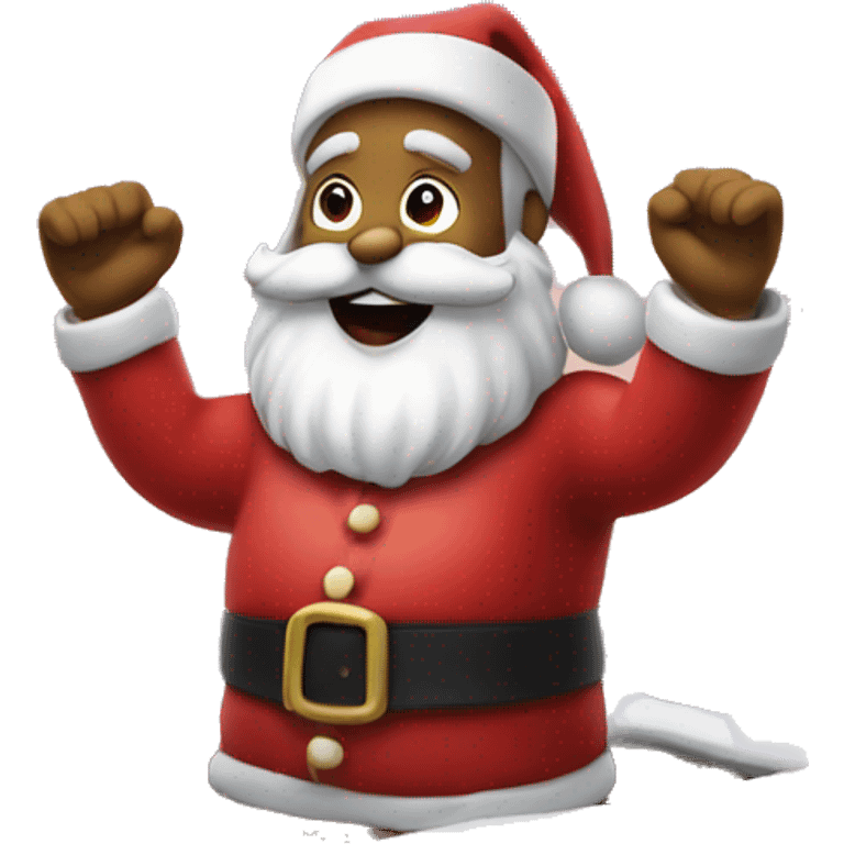 santa clause on the roof emoji