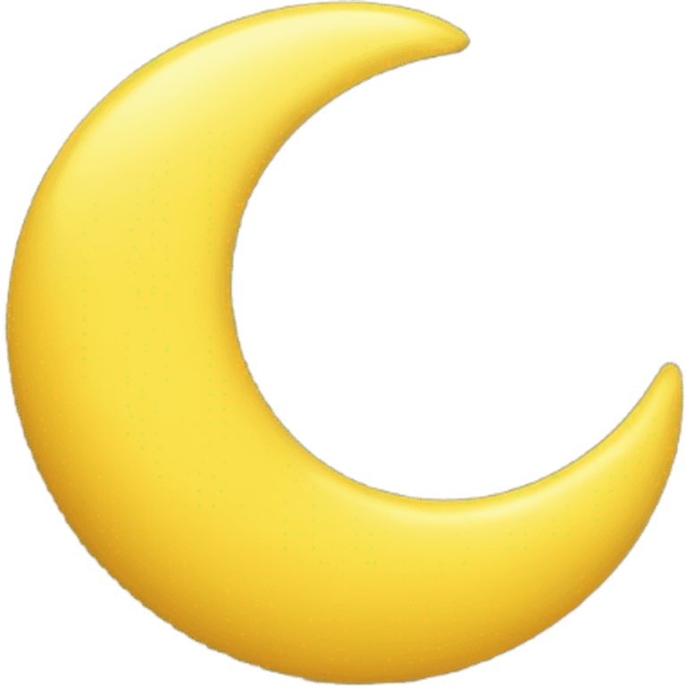 A yellow crescent moon with twinkling stars around it emoji