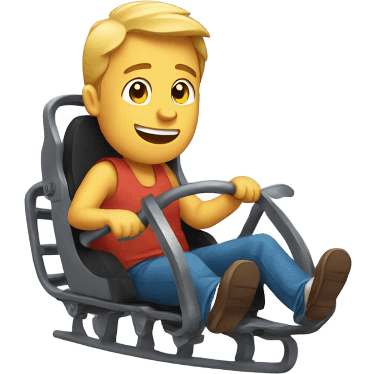 Man in a rollercoaster emoji