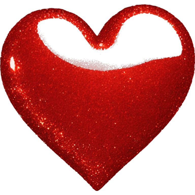 Glittery red heart emoji