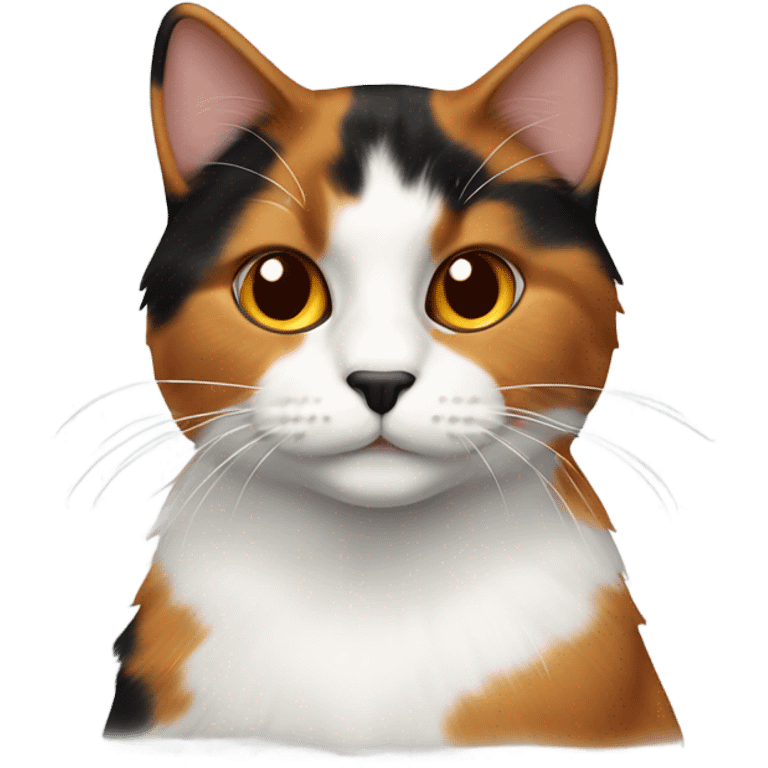 Calico cat with black nose  emoji