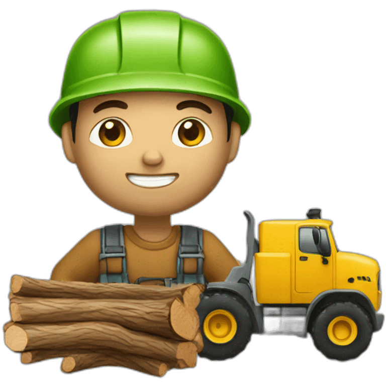 forest forwarder with timber emoji