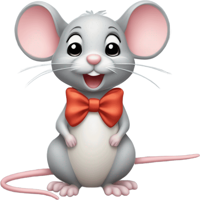 mouse with bow emoji