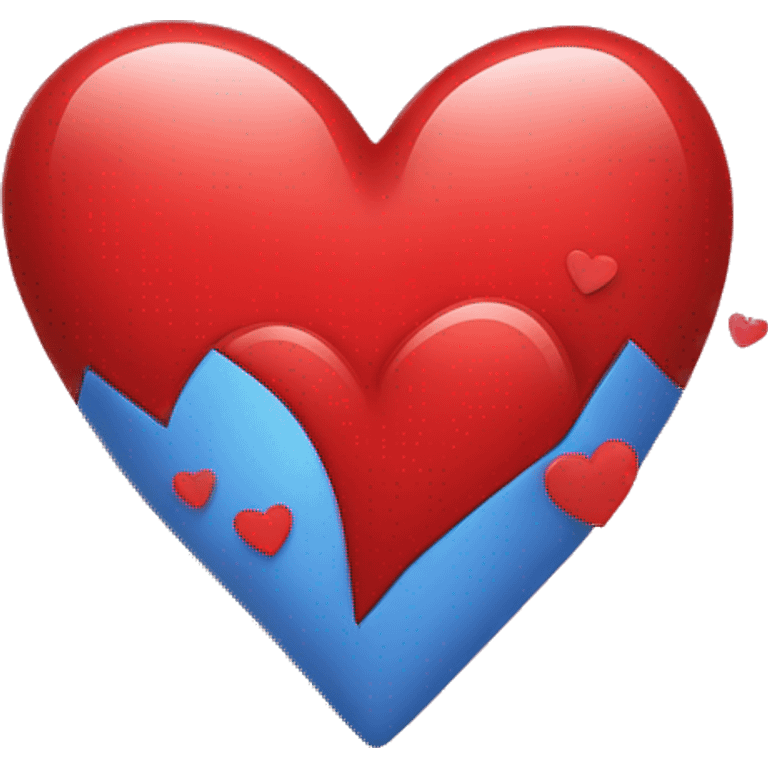 Super red heart with little hearts  emoji